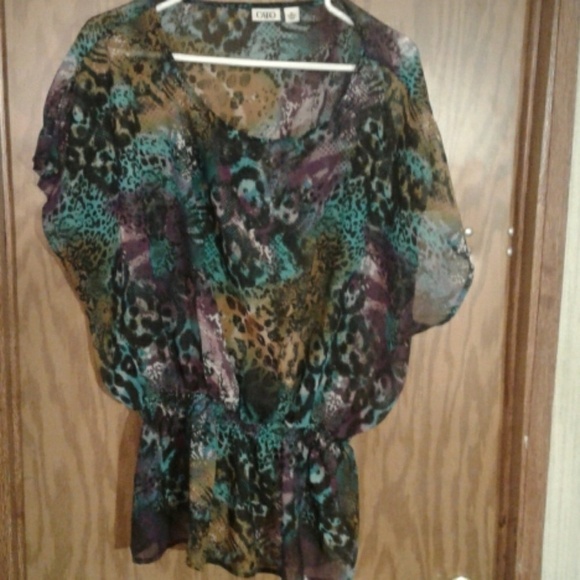 Cato Tops - Cato sheer blouse size XL (T)